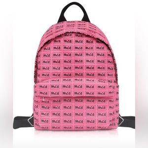 McQ by by Alexander McQueen neon pink and black backpack